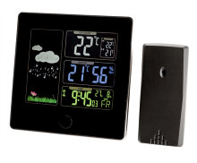 Trådløs værstasjon med radiostyrt klokke